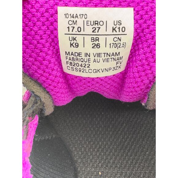 Asics Pre Venture 8 PS Running Shoes Unisex Kids Size 10 Black Purple 1014A170 - Picture 9 of 9